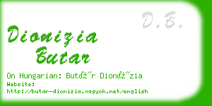 dionizia butar business card